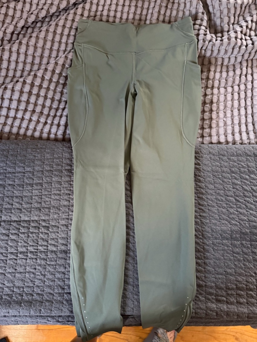 Lululemon Fast and Free Palm Deco High-Waist Leggings with Side Pockets